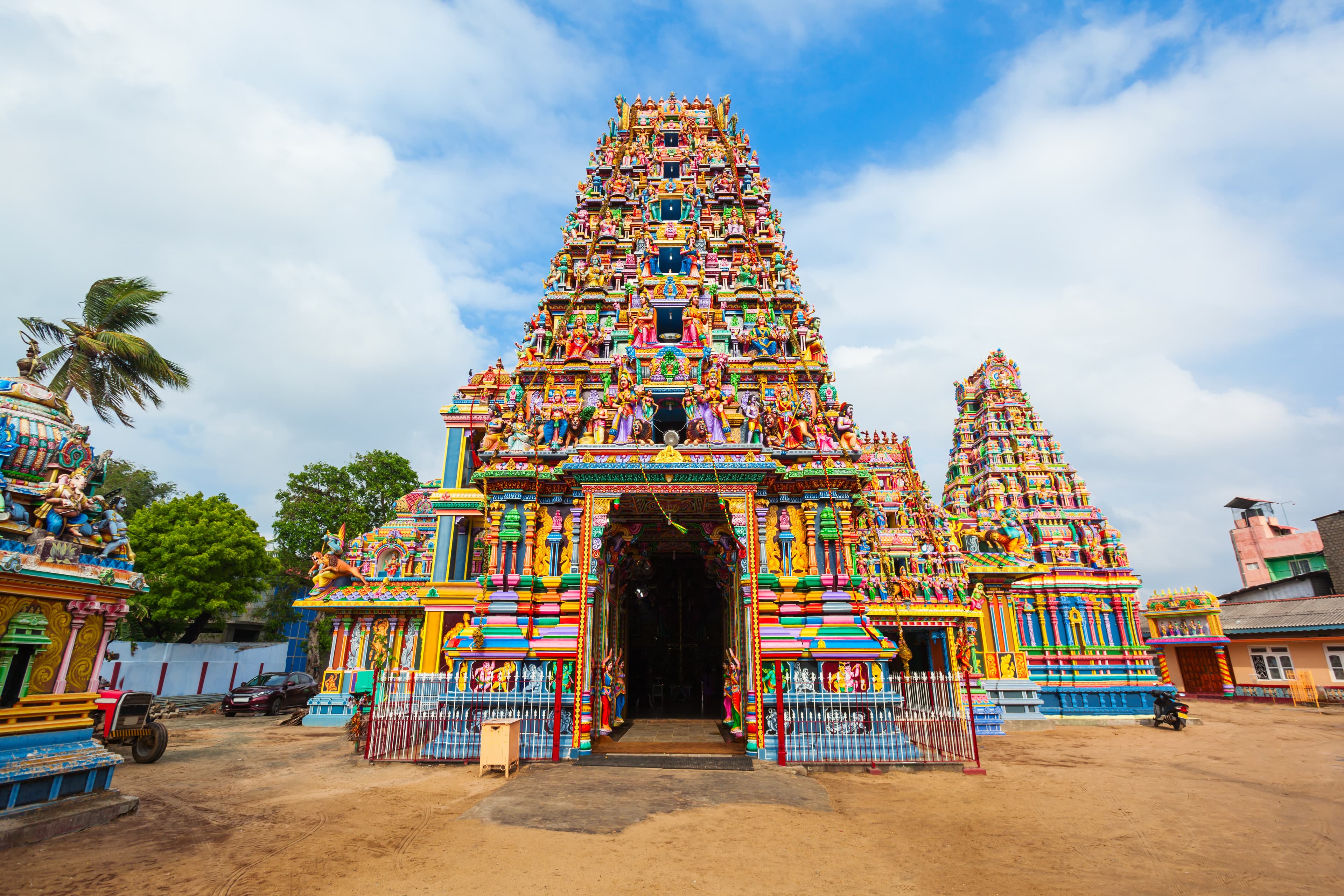 Pathirakali Amman Hindu Temple at Trincomalee on the northeast coast of Sri Lanka